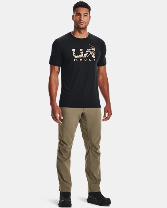 T-shirt avec logo de chasse au cerf UA pour hommes, Black, pdpMainDesktop image number 2
